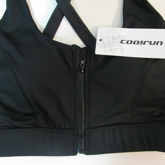 Cool Run Athletic Workout Top Bra Small NWT New Criss Cross Back Padded - Picture 2 of 5